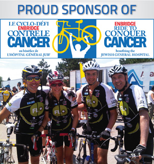 GENTEC-EO IS A PROUD SPONSOR OF THE ENBRIDGE RIDE TO CONQUER CANCER